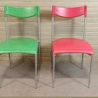 Set Van 2 Vintage Design Italiaans Stoelen Eetkamerstoelen thumbnail 12