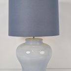 Vintage Jar Tafellamp Keramiek Pastel Blauw France 1980 Lamp thumbnail 2