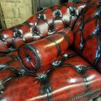Chesterfield Daybed - Antiek Rood. Speciale Nagels thumbnail 3