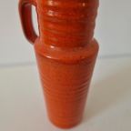 Vintage Oranje Vaas Keramieke Vinrage Vaas Jaren 60 thumbnail 4