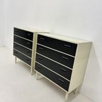 Set Of 2 Chest Of Drawers Black And White , 1970S thumbnail 6