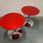 Set Retro Bijzettafel Nachtkastjes Tulpvoet Jaren 70 Stijl thumbnail 17