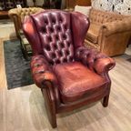 Engelse Bendic Chesterfield Oor Fauteuil Cognac Bruin thumbnail 3