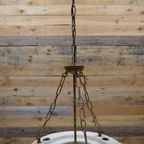 Plafondlamp Met Gips, Glas En Metaal thumbnail 4