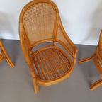 4 X Rattan /webbing Dining Chairs 80s In Beautiful Condition thumbnail 13