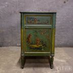 Zeldzame Antieke Franse Kast Met Chinoiserie Beschilderingen – 18E Eeuw thumbnail 18