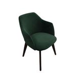 MADE.com Restvoorraad Lule Armleunstoel Draaibaar Fluweel Notenhout Groen thumbnail 7