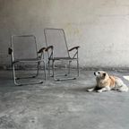 2 Vintage Aluminium Wirefolding Chairs thumbnail 2