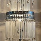 Set Van 2 Kristallen Tafellampen Opaline Vintage Chrome Frame thumbnail 5