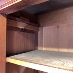 Prachtige Uitneembare Antiek Mahonie Kast Met Deuren Met Glas, Planken En Binnenlades thumbnail 12