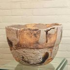 Grote Handgemaakt Keramische Wabi Sabi Schaal / Pot thumbnail 12