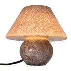 Glass Mushroom Lamp Xs - 1970’S - Italy - Stonelike Glass Outside And Opaline White Inside thumbnail 5