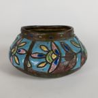 Perzië - Koper - Metaal - Emaille - Kom - Cloisonne - 19E Eeuw thumbnail 4