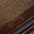 Originele Vintage Thonet Design Bistro Stoel Met Gematte Zitting thumbnail 4
