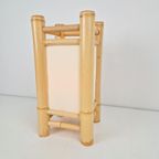 Vintage Bamboe Canvas Lamp Boho thumbnail 4