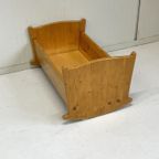 Grenen Poppenbedje Houten Wiegje Pop thumbnail 4