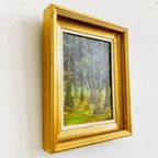 Vintage Olieverf Schilderijtje Bomen thumbnail 3