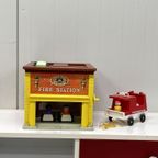 Vintage Fisher Price Brandweer Set Speelgoed thumbnail 3