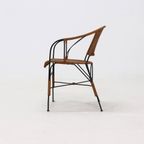 Decorative Wrought Iron And Rattan Side Chair 1970S thumbnail 3