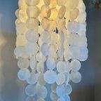 Meerdere Beschikbaar! Capiz Schelpen Hanglamp Parelmoer Schelp Chrome Details ! Luxe Uitvoering thumbnail 6