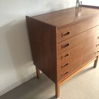 Vintage Teak Ladekast Met 5 Lades thumbnail 6
