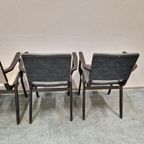 Set Van 4 Vintage Eetkamerstoelen Stako 4 Vintage Stoelen thumbnail 14