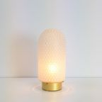 Vintage Peill & Putzler Plafondlamp Glas Goud Lamp '60 thumbnail 3