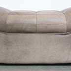 Grijze Vintage Lederen Design Element/ Fauteuil Uit De Jaren ’70 + Hocker thumbnail 18