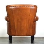In Zeer Goede Staat Verkerende Schapenleren Armchair/ Fauteuil Met Een Luxe Uitstraling thumbnail 8