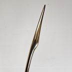 Vintage 50S Messing Kraanvogel Sculptuur Boris Lovet-Lorski / Art Deco Entwined Cranes Sculpture thumbnail 5