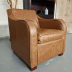 Crawley Classic Chesterfield Fauteuil – Vintage Bruin, Leer thumbnail 4