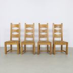 4x Vintage Eetkamerstoelen Brutalist 1970s thumbnail 4
