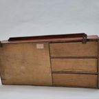 Vintage Houten Art Deco Kastje Medicijnkastje Hout thumbnail 16