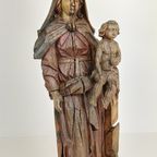 Houten Beeld Van De Maagd Maria Met Jezus thumbnail 19