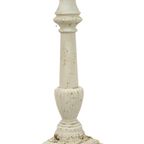 Koppel Antieke Witte Kandelaars Xl Gietijzer Frankrijk 19De Eeuw 71Cm thumbnail 8