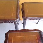 Engelse Vintage Mimiset, Miniset, Set Van 3 Bijzettafeltjes thumbnail 12