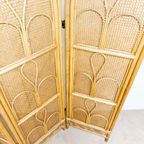 Vintage Rotan Kamerscherm Roomdivider Room Divider Rieten thumbnail 4