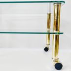 Lage Glazen Kleine Salontafel Glas Gouden Hollywood Regency thumbnail 5