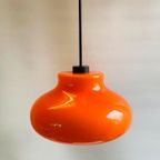 Oranje Glazen Space Age Hanglamp , Jaren 60 thumbnail 2