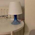 Ikea Vintage Lampan Blauw Lamp + Kaars Houder + Kaars thumbnail 2