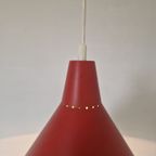 Vintage Jaren 50 Hanglamp Rood Scandinavisch Design thumbnail 3