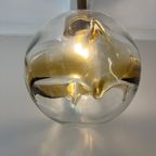 Midcentury Hanglamp, Glazen Bol - Helder/Amber Murano thumbnail 5