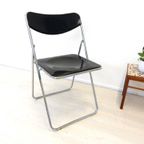 Vintage Klapstoel IKEA Chroom Zwart Niels Gammelgaard thumbnail 8
