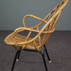 Rotan Fauteuil Met Armleuningen, Dutch Design, 1960 thumbnail 6