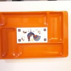 Vintage Hapjes Schaal Kaasplank Retro Oranje Jaren 70 thumbnail 4