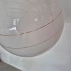 Vintage Opaline Space Age Lamp Met Gouden Randen Globe thumbnail 10