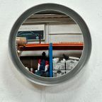 Vintage Ronde Houten Wandspiegel Met Verlichting, Xl, 1970's thumbnail 11