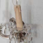 Vintage Brocante Wandlamp Met Glazen Pegels thumbnail 10
