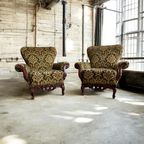 Set 2 Vintage Barok Clubzetels /retro Éénzit /louis Quinze thumbnail 2
