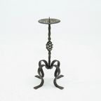 Impressive Sculptural Brutalist Metal Candle Holder 1960S thumbnail 4